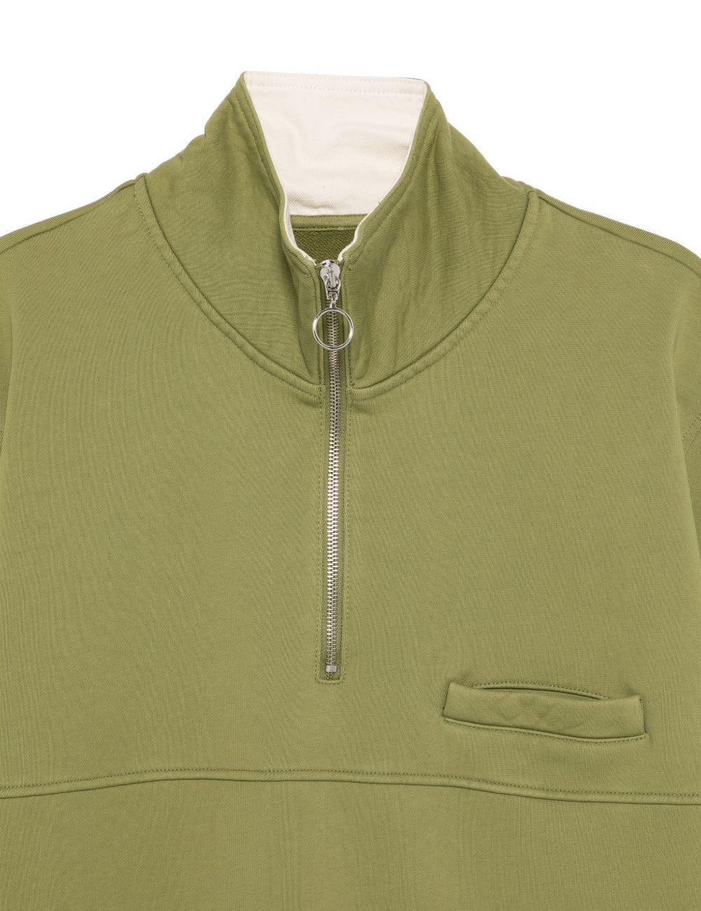 Felpa con zip in verde Namacheko - uomo 