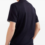 T-shirt con profili a contrasto in blu 