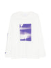 Oamc Peacemaker long-sleeved t-shirt in white with print - men