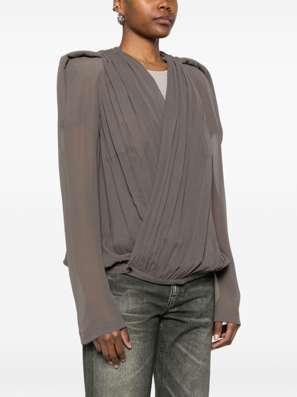 Giacca Maria con scollo a V in talpa Rick Owens - donna 