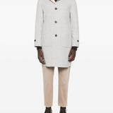 Cappotto monopetto con tasche a toppa in beige Eleventy - uomo 