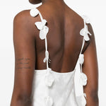 Abito a fiori jacquard in bianco Rotate - donna 