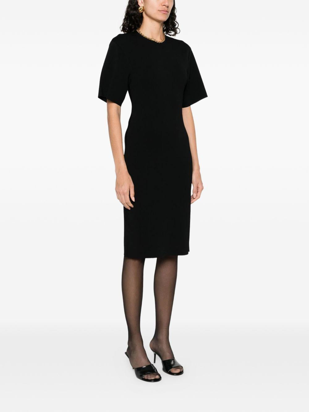 Abito midi in maglia fine in nero Toteme - donna 