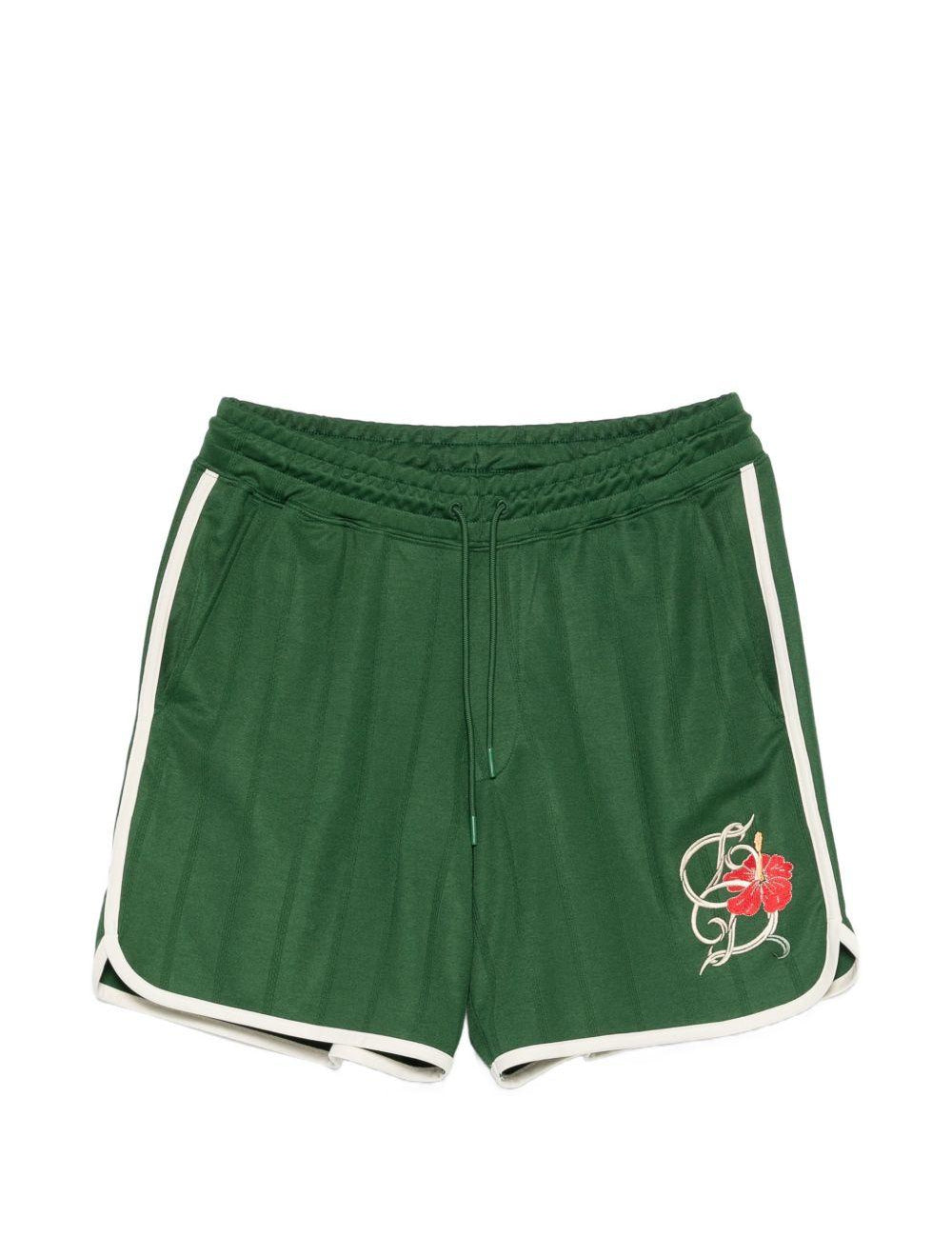 Shorts sportivi con logo in verde Drole de monsieur - uomo 