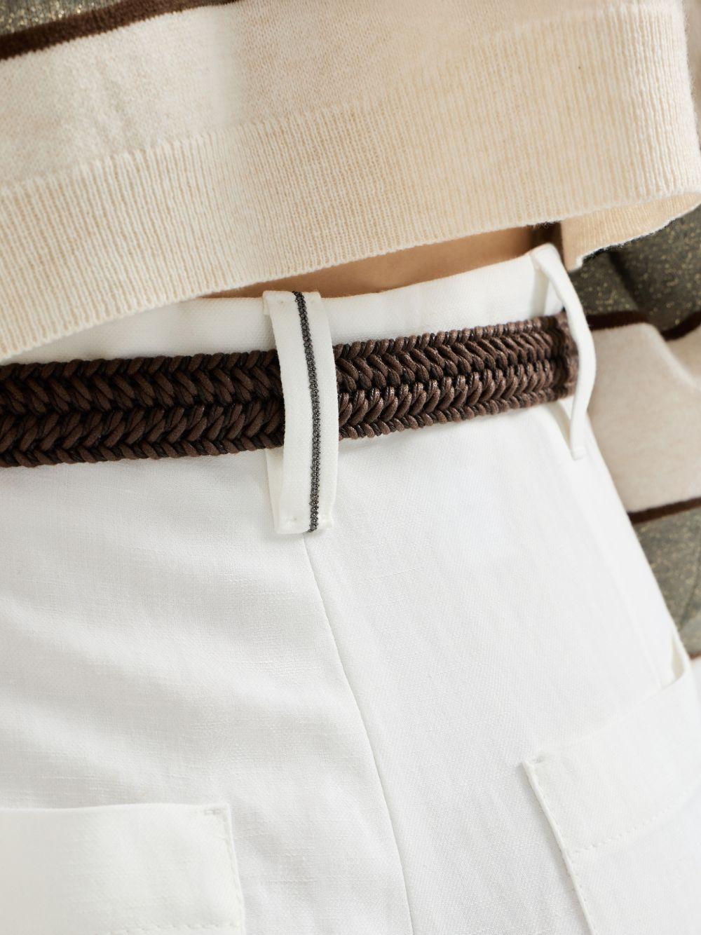 Pantaloni a gamba ampia in bianco Brunello cucinelli - donna 