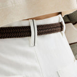 Pantaloni a gamba ampia in bianco Brunello cucinelli - donna 