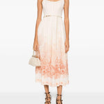 Abito midi The Wanderlust con stampa in rosa Zimmermann - donna 