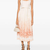 Abito midi The Wanderlust con stampa in rosa Zimmermann - donna 