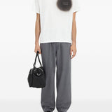 T-shirt con stampa in bainco Mm6 maison margiela - uomo 