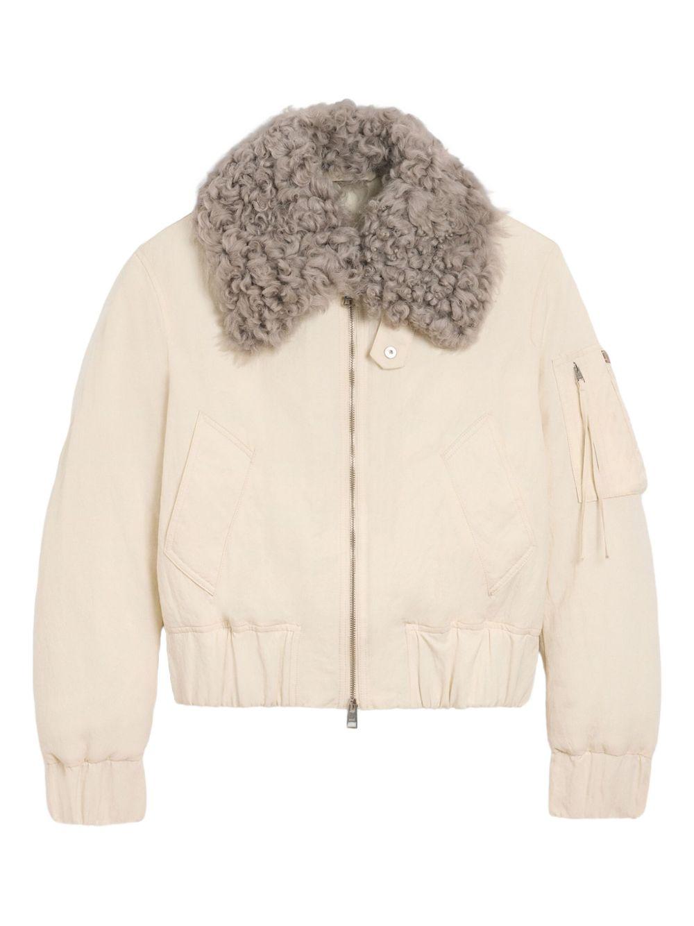 Bomber imbottito in avorio AMI Paris - unisex 