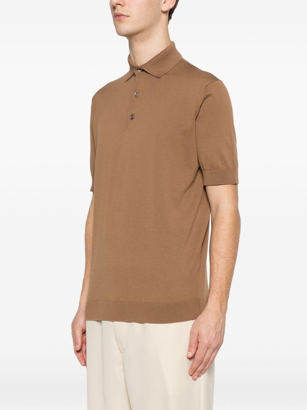 Polo in maglia in marrone Lardini - uomo 