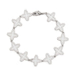Bracciale Clover in argento Darkai - unisex 