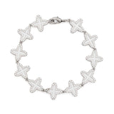 Bracciale Clover in argento Darkai - unisex 