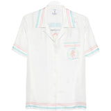 Camicia con stampasul retro in bianco Casablanca - donna 