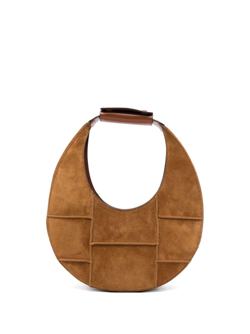 Borsa Moon in pelle in marrone Staud - donna 