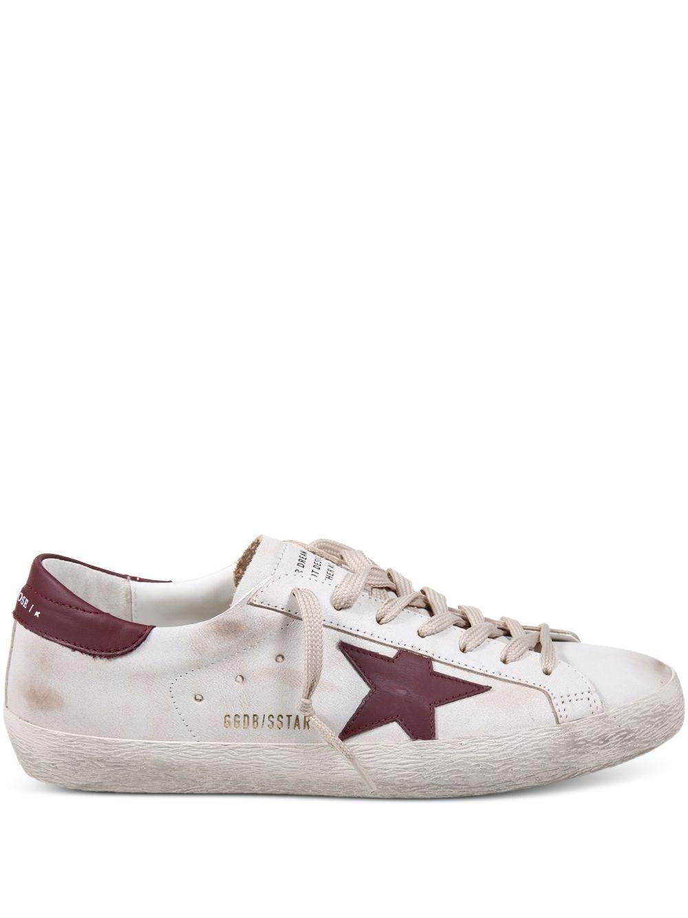 Sneakers Superstar in avorio e bordeaux Golden goose - uomo 