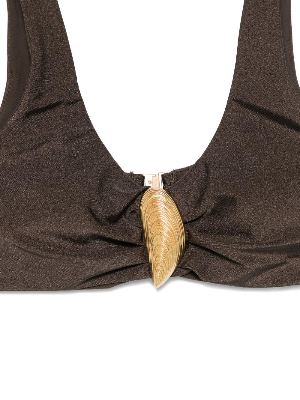 BIKINI TOP VEyRA SHELL in marrone Simkhai - donna 
