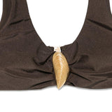 BIKINI TOP VEyRA SHELL in marrone Simkhai - donna 