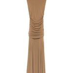 Abito lungo con drappeggio in beige Magda Butrym - donna 