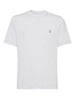 T-shirt con stampa del logo in bianco Brunello cucinelli - uomo