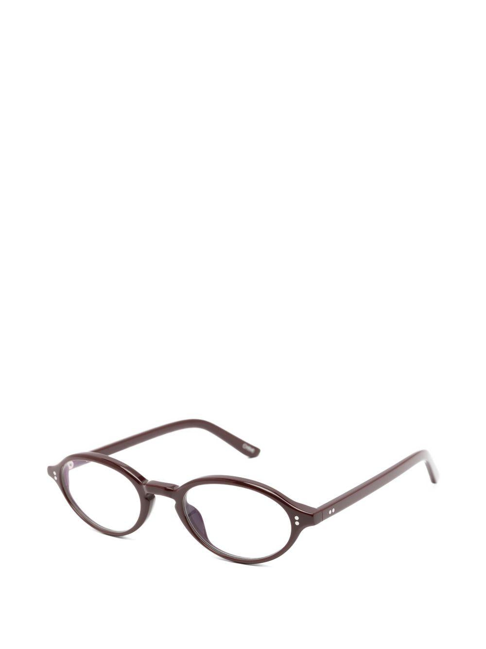 Occhiali Lex con montatura ovale in borgogna Chimi - unisex 
