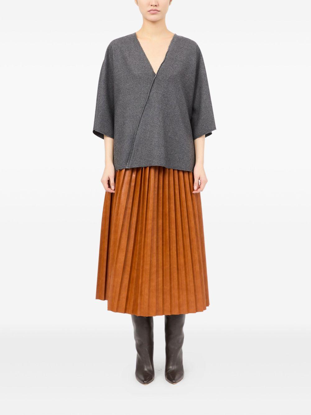Top con design a portafoglio in grigio Mm6 maison margiela - donna 