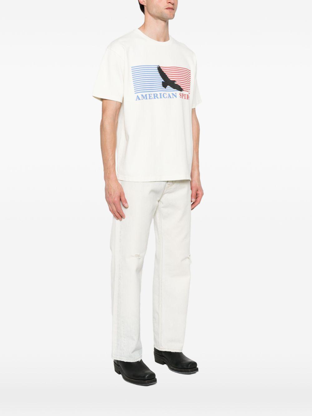 T-shirt con stampa grafica in bianco Rhude  - uomo 