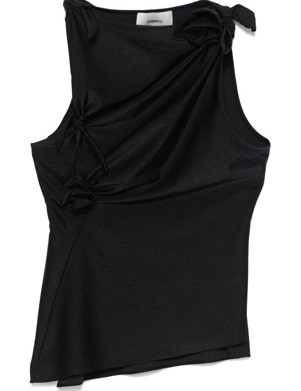 Top asimmetrico in nero Coperni - donna 