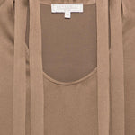 Blusa con collo lavallière iin marrone Antonelli - donna 