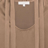 Blusa con collo lavallière iin marrone Antonelli - donna 