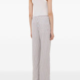 Pantaloni CISCO a righe in azzurro e rosso Loulou de saison - donna 