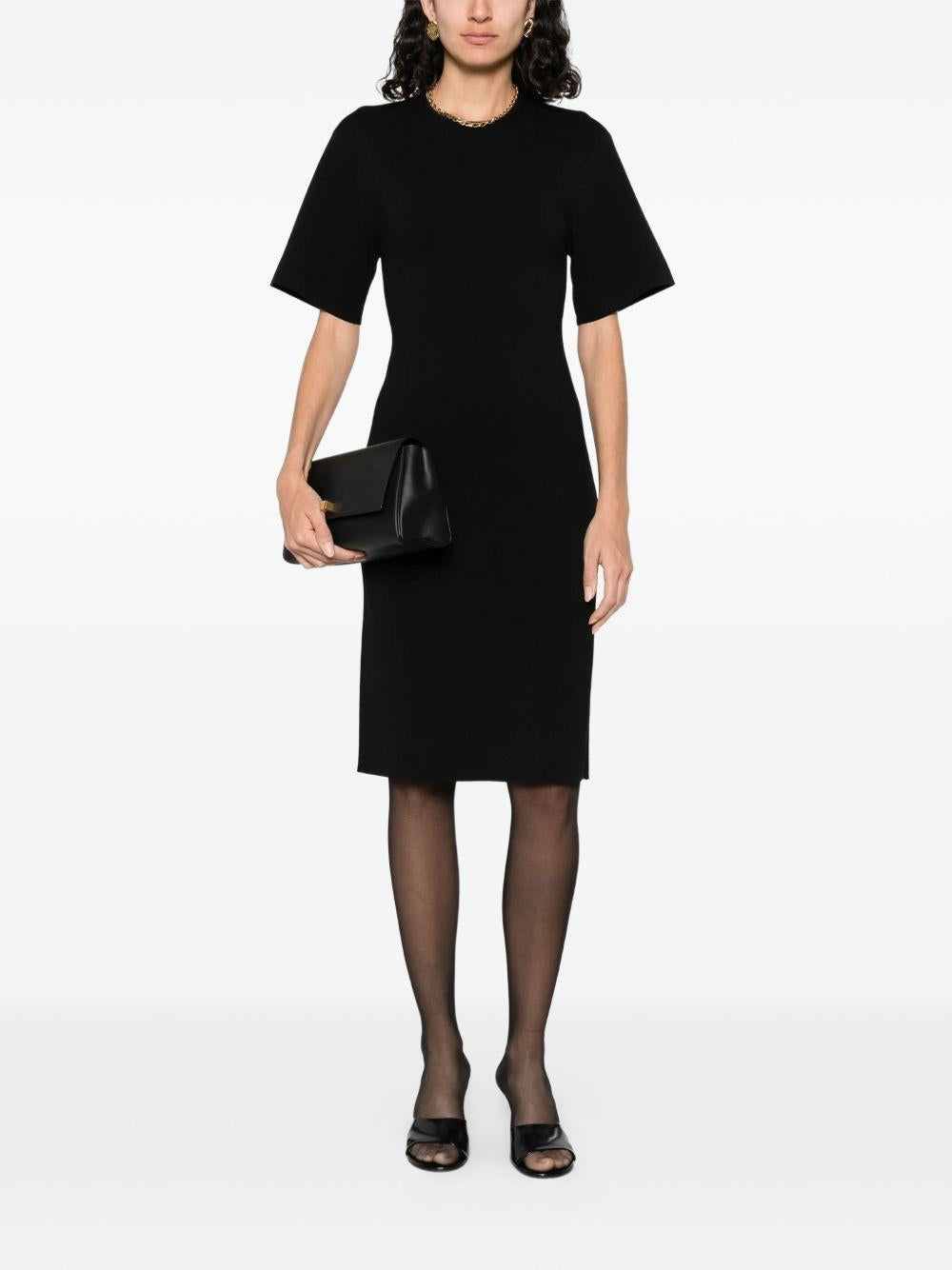 Abito midi in maglia fine in nero Toteme - donna 