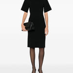 Abito midi in maglia fine in nero Toteme - donna 