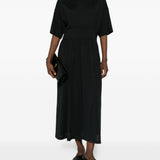 Abito midi plissettato in nero Toteme - donna 