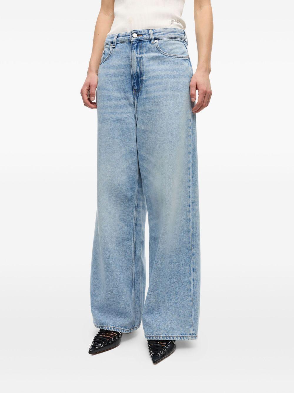 Jeans con baffatura in azzurro Ganni - donna 