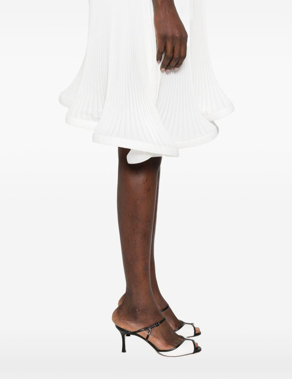 Gonna midi plissettata in bianco Rowen Rose - donna 