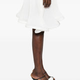 Gonna midi plissettata in bianco Rowen Rose - donna 