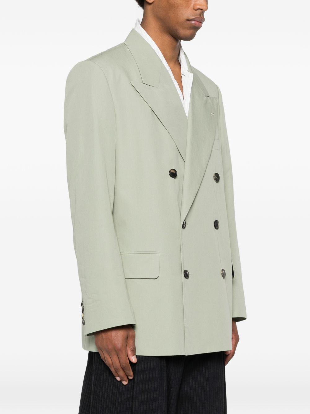 Blazer doppiopetto bosier in verde Dries van noten - uomo 