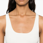 Canotta lavorata a maglia in bianco Toteme - donna 