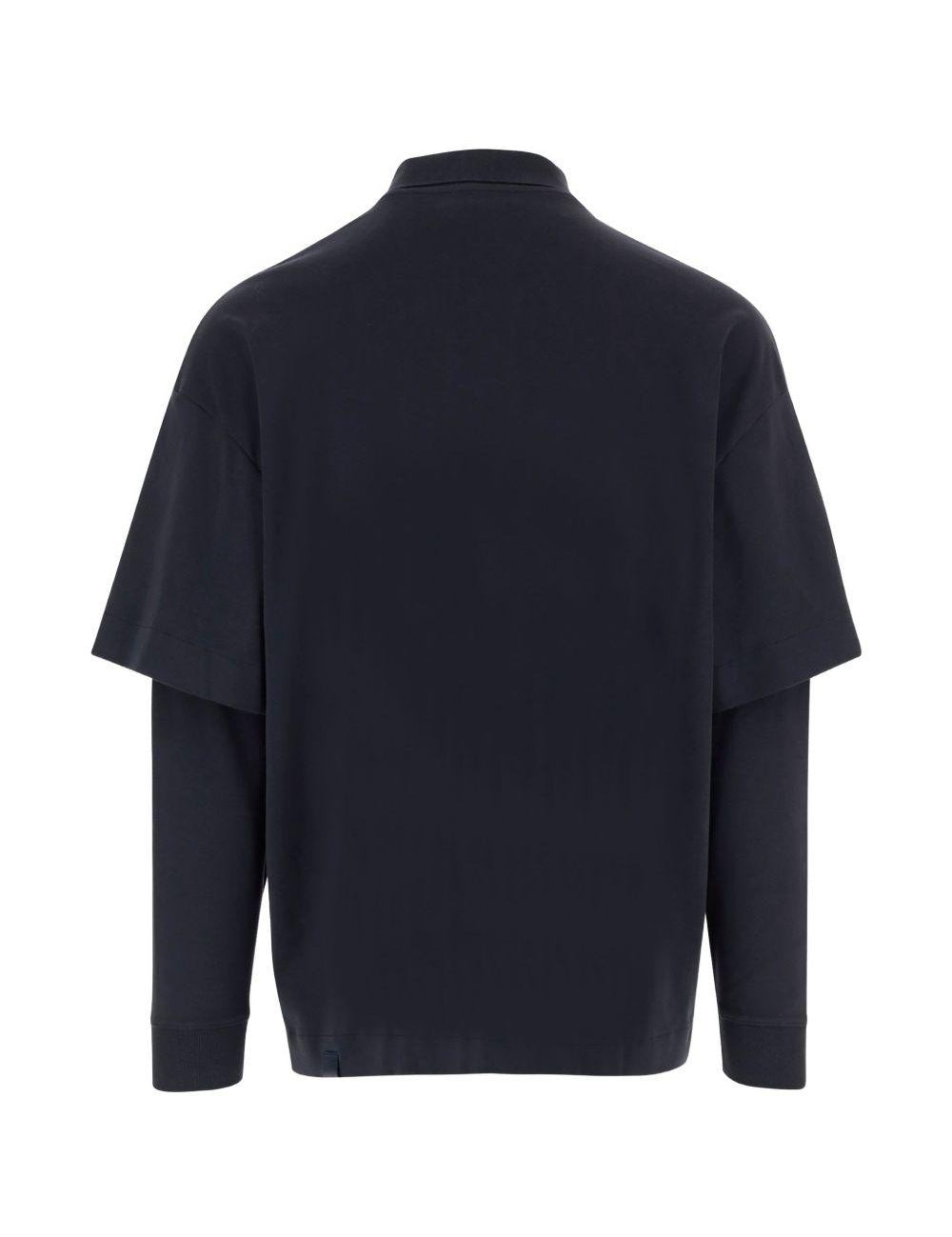 Polo zack con design a strati in nero  Darkpark - uomo 