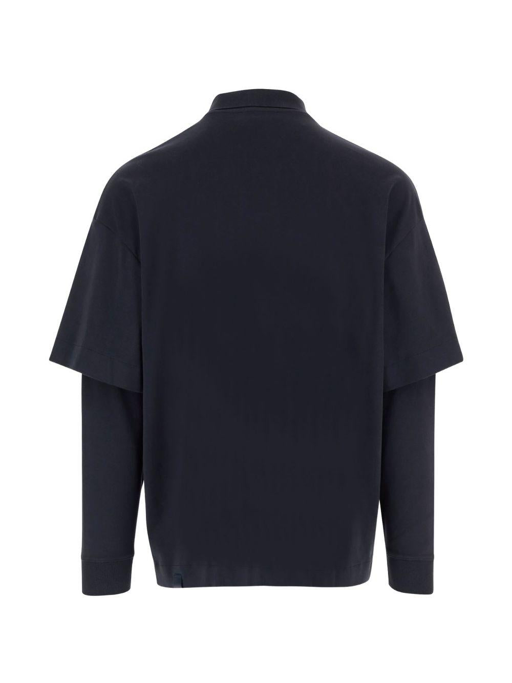 Polo zack con design a strati in nero  Darkpark - uomo 