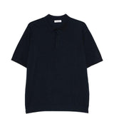Polo con mezzo bottone in blu Kangra - uomo 