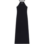 Abito midi con logo in nero Courrèges - donna 