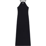 Abito midi con logo in nero Courrèges - donna 
