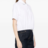 Polo con coulisse in bianco Moncler - donna 