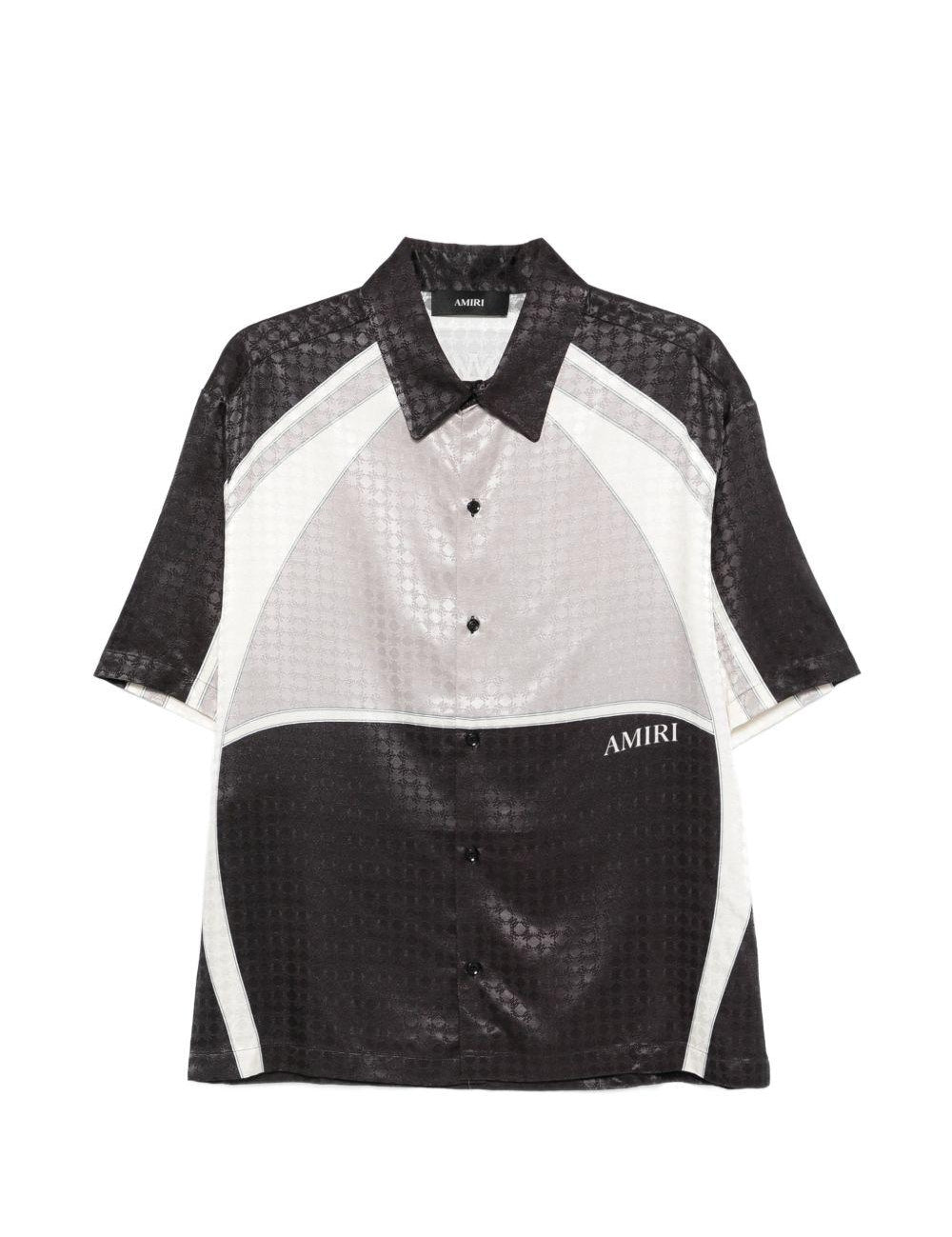 Camicia con inserto geometrico in bianco e nero AMIRI - uomo 