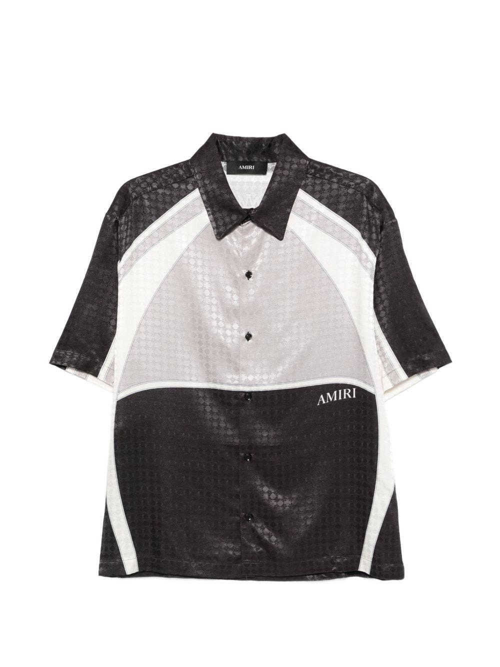 Camicia con inserto geometrico in bianco e nero AMIRI - uomo 