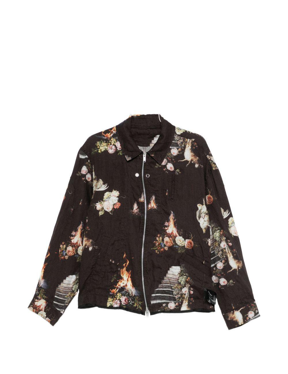 Bomber a fiori multicolore Undercover - uomo 