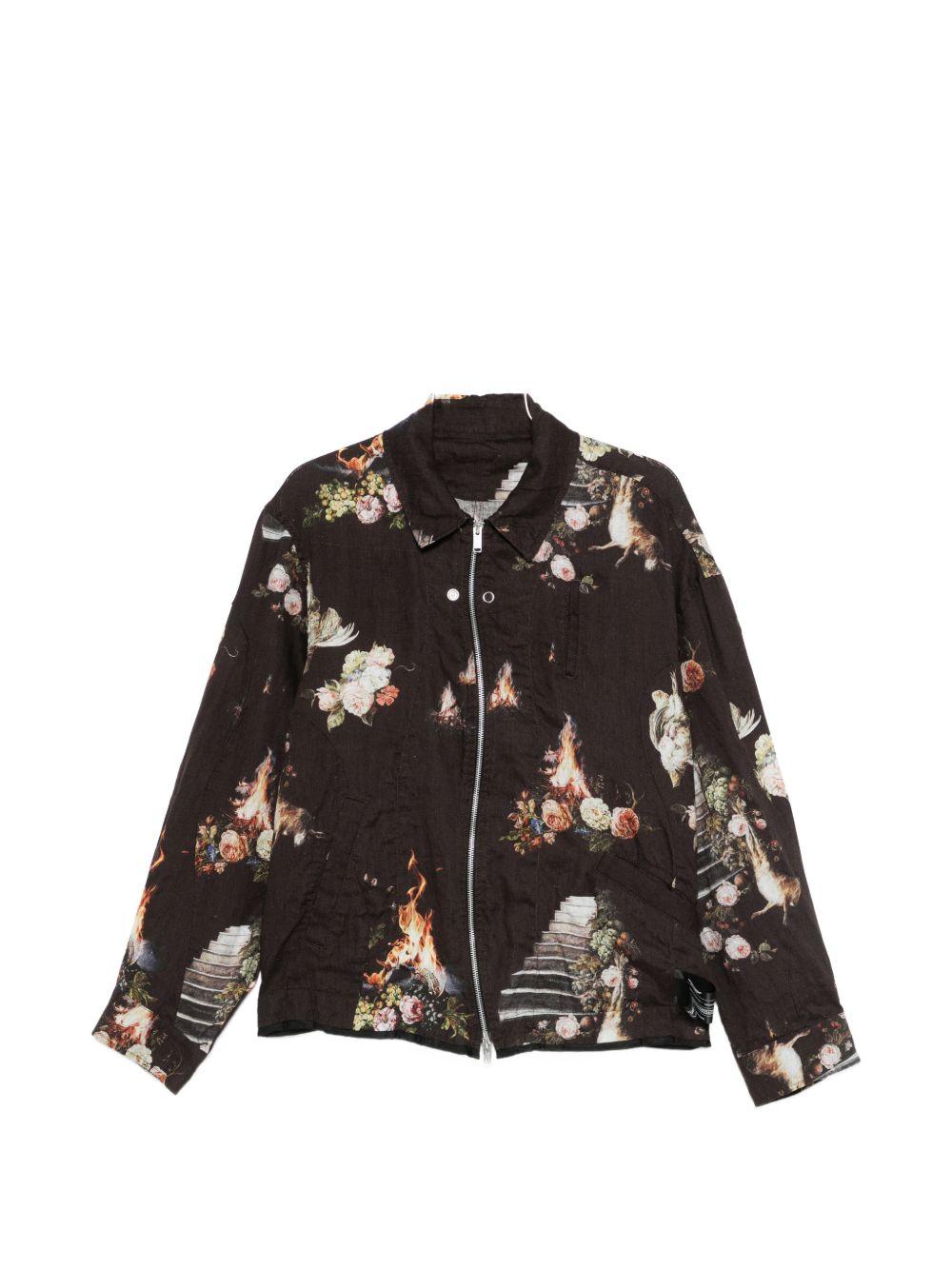 Bomber a fiori multicolore Undercover - uomo 