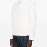 Giacca con zip antivento in bianco Brunello cucinelli - uomo 